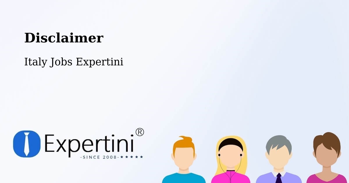 Disclaimer – San Lazzaro - Italy Jobs Expertini